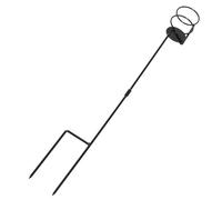 FONDOTIN Outdoor Bottle Holder Stand Metal Drink Bottle Rack Iron Beverage Holder for Camping Picnic Barbecue Garden Balcony Outdoor Use Black