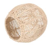 FONDOTIN Paper Woven Round Lampshade for Ceiling Light and Chandelier Soft Light Diffuser with Handcrafted Texture Suitable for Bedroom Living Dining Decor Creative Bamboo Style Pendant