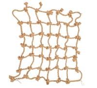 FONDOTIN Parrot Climbing Net with Thick Jute Rope and Hooks, Medium Size Woven Pet Climbing Net for Hamsters, Squirrels, and Small Birds, Colorful Hanging Cage Activity