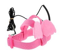FONDOTIN Parrot Harness Bird Leash Wear-resistant Outdoor Cockatiel Harness Elastic Portable Pink Bird Accessory for Small Parrots Training and Flight