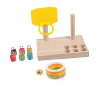FONDOTIN Parrot Intellectual Toy Wooden Chew Toys for Parrots Bird Playing in Cage Biting Plaything