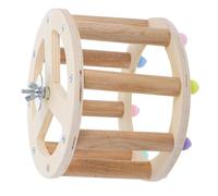 FONDOTIN Parrot Running Wheel Toy for Birds Small Bird Perch Rotating Promotes Activity and Engagement Easy Installation for Parrots and Budgies