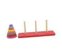 FONDOTIN Parrot Training Wooden Ring Toss Interactive Bird Intelligence Development Kit for Medium Large Parrots Enhances Physical Mental Health and Chewing Instincts