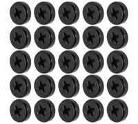 FONDOTIN PC Hardware Thumb Screws 50pcs Metal Black, Thread 3.4x5mm, Compatible with Hard Drives and PCI Slots for Desktop Computer Assembly