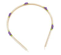 FONDOTIN Pearl Daisy Headband Imitation Pearl Hairband Elegant Womens Hair Accessory for Weddings Festivals and Casual Styling with Chic Floral Design