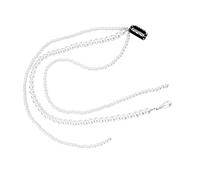 FONDOTIN Pearl Hair Clip Long Hairpin with Strings Tassel Decorative Hair Chain for Women Elegant Ponytail Decor Stylish Fashion Accessory