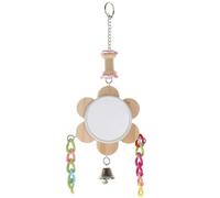 FONDOTIN Pet Bird Mirror Resistant Chewing Mirror for Cockatiels and Parrots Durable Hanging Enhance Curiosity and Playtime Bird Cages