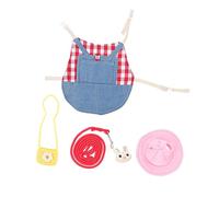 FONDOTIN Pet Bunny Clothes with Hat Adorable Daily Outfit Set for Rabbits Lightweight Harness with Leash for Outdoor Adventures and Everyday Wear