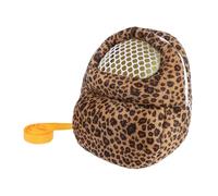 FONDOTIN Pet Carrier Bag for Hamsters Large Leopard Print Warm and Breathable Travel Backpack Random Lining Color for Outdoor Use