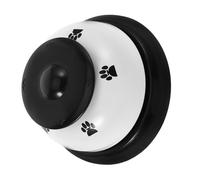 FONDOTIN Pet Press Bell for Dog Training and Potty Toilet Training Metal Interactive Pet Toy Bell for Puppies and Dogs White and Black Color Suitable for Indoor