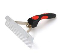 FONDOTIN Pet Slicker Brush for Dogs Cats Single Row Comb Dematting Tool for Curly Hair Stainless Steel Grooming Tool