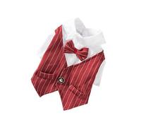 FONDOTIN Pet Suit Gentleman Style Wedding Party Coat for Dogs and Cats Comfortable Spring Summer Formal Clothes with Colored Lace Easy to Wear and Clean