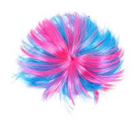 FONDOTIN Pet Wig for Dogs and Cats, Curly Colorful Bob Style Hairpiece with Bangs, Halloween and Christmas Cosplay Costume Accessory, Party Photo Prop for Pets