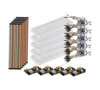 FONDOTIN Pin Breadboard Kit with Power Supply Module Jumper Wires Breadboard Learning Kit for Circuit Experiments Compatible for Schools and Labs