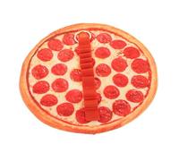 FONDOTIN Pizza Pattern Canvas Pencil Roll Case Pen Organizer Stationery Wrapping Bag for Students Artists School Office Storage