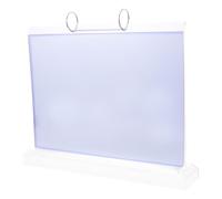 FONDOTIN Plastic Tabletop Sign Holder Horizontal Flip Menu Display Stand with 6 Sleeves A6 Multi-Page Paper Sign Display Rack for Restaurant Business Marketing