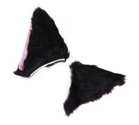 FONDOTIN Plush Cat Ear Hair Clips for Soft Faux Fur Headdress Unique Cosplay Accessory for Halloween Party Fit for Boys and Cute Animal Ears Decoration
