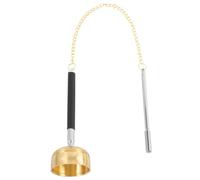 FONDOTIN Portable Buddhist Temple Bell Brass Hand Bell for Meditation and Prayer with Sound and Delicate Design, Traditional Percussion Instrument for Spiritual Purification Random Color