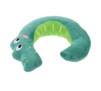 FONDOTIN Portable Cartoon Crocodile U-shaped Travel Neck Pillow for Airplane and Car Soft Breathable Washable Cushion with Secure Fit Lightweight Compact Support for Restful Sleep the Go