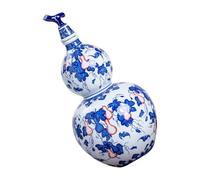 FONDOTIN Portable Ceramic Wine Jar with Sealed Lid Multi-Functional Blue and White Porcelain Bottle for Wine Storage and Fermentation Safe Ceramic Container for Home Bar and Restaurant Use