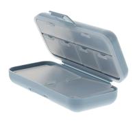 FONDOTIN Portable Double-Deck Medicine Organizer Box Food-Grade Plastic Storage Container with Compartments for Travel Jewelry and Small Item Holder Lightweight and Multifunctional Blue