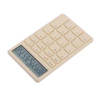 FONDOTIN Portable Mini Calculator White Small Battery Operated 12-Digit Basic Handheld Calculator for Students Office and School Desk Accessories