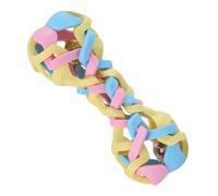 FONDOTIN Portable Molar Chewing Toy for Dogs Multi Macaron Bone Bell Sound and Wear-resistant Puppy Accessory Engaging Chewing for Boredom