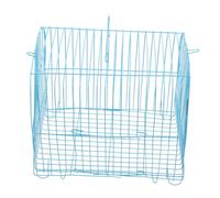 FONDOTIN Portable Parrot Carrying Cage Wire Bird Crate Medium Size Blue Half-round Comfortable Travel Carrier for Small Pet Birds and Parakeets