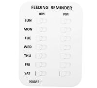 FONDOTIN Portable Pet Feeding Chart Daily Reminder for Cats Dogs Creative Schedule Reminder Safe Sturdy Plastic Design Great Gift for for for for Pet Owners Prevent Overfeeding