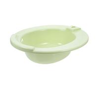 FONDOTIN Portable Sitz Bath Toilet Seat with Overflow Hole Easy Installation Fit for Adults Postpartum Care Senior Toilet Seat Riser Bathroom Hip Washing Basin Nordic Green