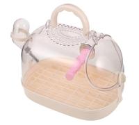 FONDOTIN Portable Transparent Parrot Bird Cage with Movable Perch Lightweight Travel Carrier for Small Parakeet Cockatiel Visibility Bird Travel Cage for Outdoor and Home Use