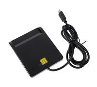 FONDOTIN Portable USB Smart Card Reader Type-c for Windows Vista Compatible with Dnie Atm Ic Id Cac Sim Cards Compact Multi-function Reader for Bank and Access Use