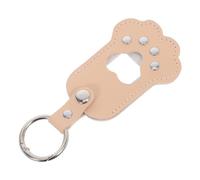 FONDOTIN PU Leather Pet Hair Keepsake Keychain Paw Design Memorial Pendant for Dog Cat Hair Storage Portable Pet Souvenir Accessory for Cherished Remembrance