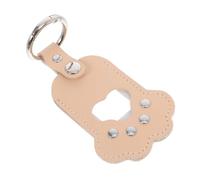 FONDOTIN PU Leather Pet Hair Keepsake Keychain Paw Shape Photo Holder Compact Memorial Pendant for Pet Hair Storage and Cherished Memories Versatile Accessory for Daily Use