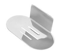 FONDOTIN Punch-free 304 Stainless Steel Soap Tray Drainage 1.5mm Thickness Egg-shaped Bathroom Soap Holder for Wall Mount Sturdy for Bathroom Accessories