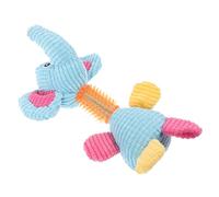 FONDOTIN Puppy Chew Toy Plush Dog Interactive Stuffed Toy for Soothing Playtime Cute Cartoon Elephant Teeth Cleaning and Relaxation