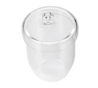 FONDOTIN Quartz Crucible with Lid High Temperature Resistant Melting Cup for Gold Silver Refining and Scientific Experiments Metal Smelting Tool with Arc-Shaped Flow Opening