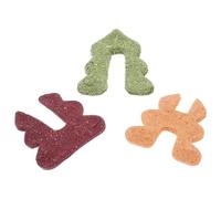 FONDOTIN Rabbit Chew for Small Pets, Guinea Pig and Hamster Molar Treats, 3-Color Christmas Tree Design, Safe Dental Chew Snacks for Bunny and Rodent Cage Accessories