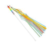 FONDOTIN Realistic Cat Toy Interactive Kitten Teething Wand Tassel Designed Fairy Stick Party Cane Birthday Fairy Wand