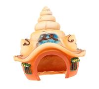 FONDOTIN Realistic Resin Fish Tank Cave Decor Underwater Aquatic House Shape Adornment Fish Tank Landscape for Aquarium