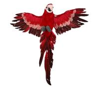 FONDOTIN Realistic Simulation Parrot Garden Statue with Spread Wings Lifelike Material Outdoor Decorative Ornament for Park Stage Prop