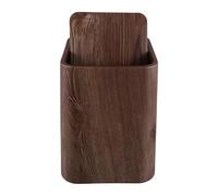 FONDOTIN Recycling Bin with Lid Wood Grain Imitation Rectangular Trash Can for Kitchen Toilet and Hotel Use