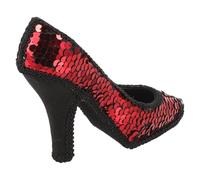 FONDOTIN Red High High-heel Shoe Jewelry Display Rack Ring and Earring Holder Stand Organizer for Wedding and Celebration