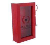 FONDOTIN Red Wood Keepsake Saving Box with Sliding Lid and Transparent Viewing Panel Wooden Cash and Coin Storage for Collectors Convenient Pullout Design for Secure Display and Easy Access