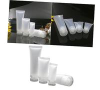 FONDOTIN Refillable Travel Cosmetic Bottles Set 4pcs Soft Squeeze Tubes 10ml-30ml Frosted Caps for Facial Cleanser Hand Cream Portable Toiletry Containers for Women