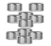 FONDOTIN Reliable Wine Anti-Overflow Rings with Sleek Silver Design Wine Bottle Drip Collars 10pcs Stainless Steel to Protect Tables from Stains, for Setting or Event