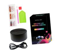 FONDOTIN Religious Painting Night Light Rhinestone Night Light Luminous Desktop Adorn Resin 7 Lighting Effects Ambiance Decorate The Home 7.58x3.46x3.46in