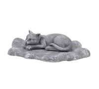 FONDOTIN Resin Pet Memorial Tombstone Carved Grave Marker for Dog Cat Garden Decor Comfort Keepsake