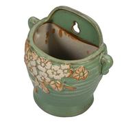 FONDOTIN Retro Ceramic Wall-mounted Flower Pot for Indoor Plants Vintage Hanging Planter for Cacti Elegant Wall Decor for Homes Offices and Gardens