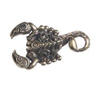 FONDOTIN Retro Copper Scorpion Keychain Charm for Bag Decoration Antique Style Pendant Craft Accessory Lightweight Hanging Ornament for DIY Jewelry and